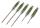 Allen wrench set .035, .050 x 60mm, .063, .078, .093 x 120mm - (5)