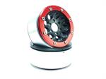 Beadlock Wheels GUN schwarz/rot 1.9 (2) ohne Radnabe
