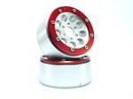 Beadlock Wheels GUN silber/rot 1.9 (2) ohne Radnabe