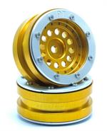 Beadlock Wheels PT-Bullet Gold/Silber 1.9 (2 pcs)