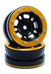 Beadlock Wheels PT- Distractor Schwarz/Gold 1.9 (2 pcs)