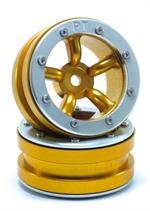 Beadlock Wheels PT-Safari Gold/Silber 1.9 (2 pcs)