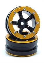 Beadlock Wheels PT-Safari Schwarz/Gold 1.9 (2 pcs)