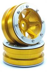 Beadlock Wheels PT- Slingshot Gold/Silber 1.9 (2 pcs)