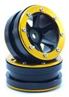 Beadlock Wheels PT-Slingshot Schwarz/Gold 1.9 (2 pcs)