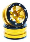 Beadlock Wheels PT- Wave Gold/Schwarz 1.9 (2 pcs)