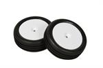 1/10 buggy Tyre pre-mounted white 2wd front (2)