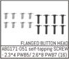 Button Head Screw M2.3*4 (8) / M2.6*8 (8)