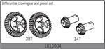 Differential crown gear and pinion set