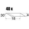 Ersatzklingen 30° abgewinkelt - 40 Stk.