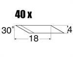 Ersatzklingen 30° abgewinkelt - 40 Stk.