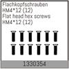 Flachkopfschrauben mit Feingewinde HM4*12/12 Stück