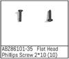 Flat Head Phillips Screw 2*10 - Mini AMT (10)
