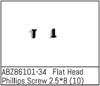 Flat Head Phillips Screw 2.5*8 - Mini AMT (10)