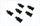 Gummi Splint - Grip, schwarz (6)
