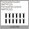HM3*8mm Flachkopfschrauben 12 Stück