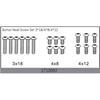 Kopfschraubenset 3*18/4*8/4*12