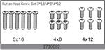 Kopfschraubenset 3*18/4*8/4*12