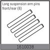 Long suspension arm pins front/rear (6)