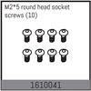 M2*5 round head socket screws (10)