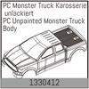 PC Monster Truck Karosserie unlackiert