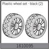 Plastic wheel set - black (2)