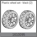 Plastic wheel set - black (2)