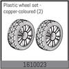 Plastic wheel set - copper-coloured (2)