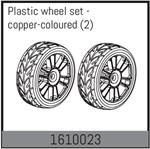 Plastic wheel set - copper-coloured (2)