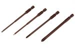 Power tool tip set (4) - allen wrench 2.0 & 2.5mm + phillips screwdriver 4.0 & 5.8mm