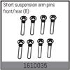 Short suspension arm pins front/rear (8)