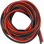 Silikonkabel geschmeidig rot/schwarz 2m (0.34 qmm)