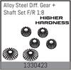 ULTRA-HART Stahl Diff. Zahnradsatz V/H 1:8