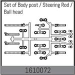 'Upper suspension arm set front/rear