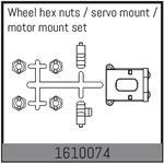 Wheel hex nuts / servo mount / motor mount set