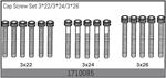 Zylinderkopfschraubenset 3*22/3*24/3*26