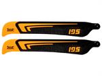 1st Rotorblätter CFK 195mm FBL (Orange)
