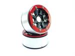 Beadlock Wheels HAMMER schwarz/rot 1.9 (2) ohne Radnabe