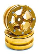 Beadlock Wheels PT-Safari Gold/Gold 1.9 (2 pcs)