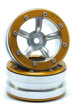Beadlock Wheels PT-Safari Silber/Gold 1.9 (2 pcs)