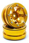Beadlock Wheels PT- Wave Gold/Gold 1.9 (2 pcs)