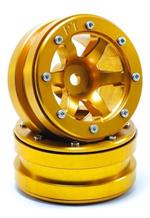 Beadlock Wheels PT- Wave Gold/Gold 1.9 (2 pcs)