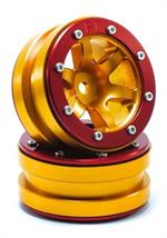 Beadlock Wheels PT- Wave Gold/Rot 1.9 (2 pcs)