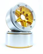 Beadlock Wheels SIXSTAR gold/silber 1.9 (2) ohne Radnabe