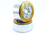 Beadlock Wheels SIXSTAR silber/gold 1.9 (2) ohne Radnabe