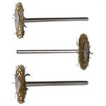 3 BRASS WHEEL BRUSHES