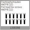 HM3*8mm Flachkopfschrauben 12 Stück