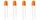 LED 5mm orange-diffus 4-19V (4 Stk.)