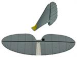 Leitwerk-Set zu Mini Xcub Gelb
