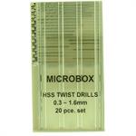 Microbox drill set (20) 0.3-1.6mm